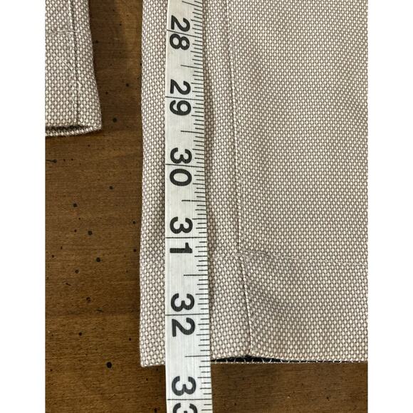 TED BAKER Mens Penguin Dress Pants Sz 32 R Khaki Tan Flat Front Cotton Trousers - Picture 9 of 9